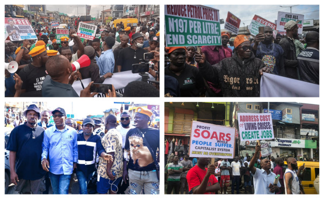 Nigeria at 64 protest in ojota lagos